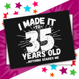 35 år Gamla sarkastiska minnesmärken - roligt 35e Vykort