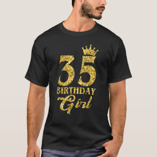 35 år gammal 35e Birthday Girl född 1987 Kråka T Shirt