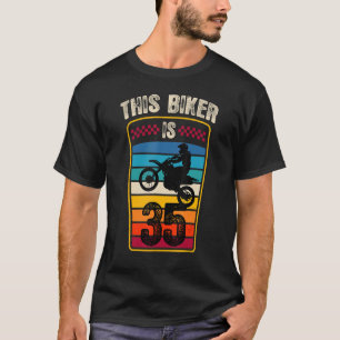 35 år gammal 35e-familj Dirt Bike M T Shirt