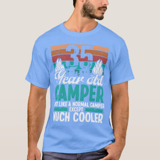 35 år gammal camper camping 35 födelsedag fr t shirt