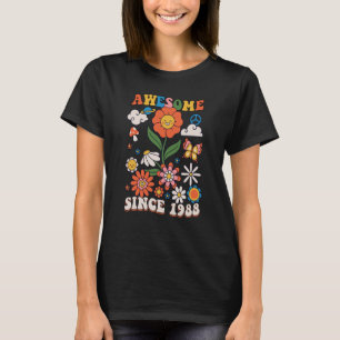 35 år gammal Fantastisk sedan 1988 Groovy Retro 35 T Shirt