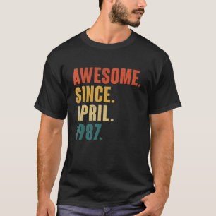 35 år gammal Fantastisk sedan april 1987 35e födel T Shirt
