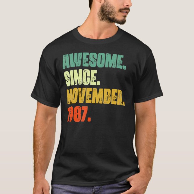 35 år gammal Fantastisk sedan november 1987 35e Bi T Shirt (Framsida)