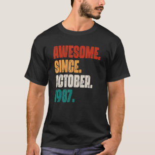35 år gammal Fantastisk sedan oktober 1987 35e Bir T Shirt