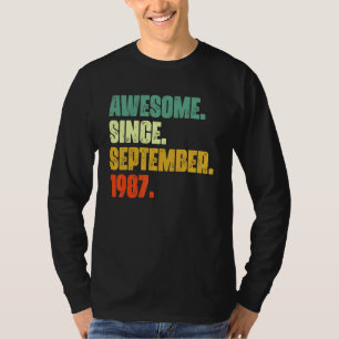 35 år gammal Fantastisk sedan september 1987 35e 2 T Shirt
