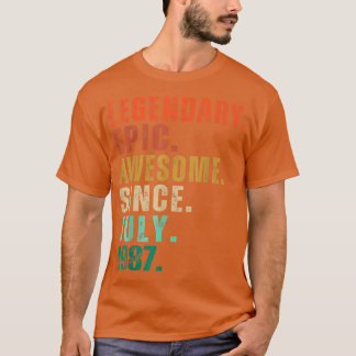 35 år gammal Funny Fantastisk sedan juli 1987 35e  T Shirt