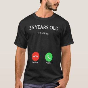 35 år gammal kallas Cute Lycklig 35e Birthday  T Shirt