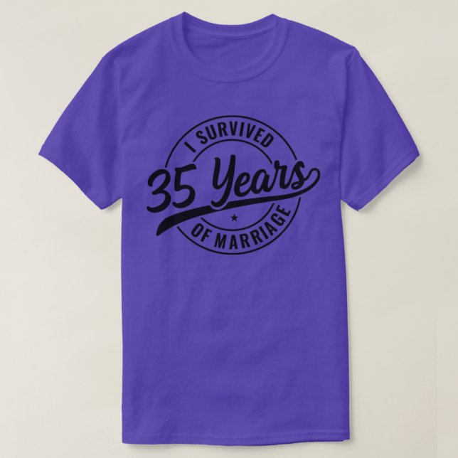 35 år Giftermål lustig 35e Bröllop-årsdag T Shirt (Design framsida)