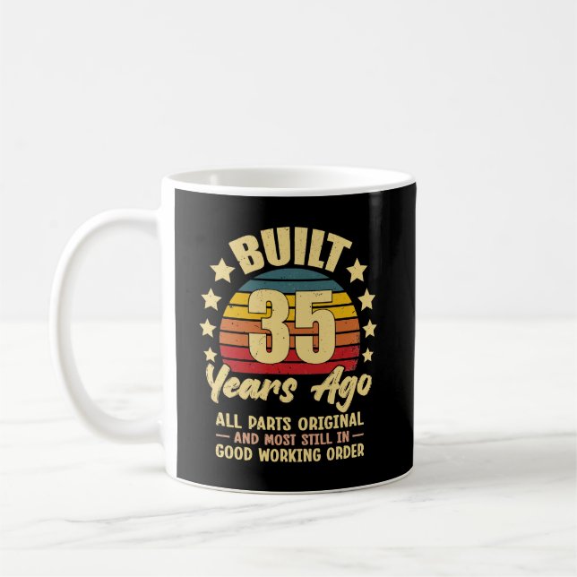 35 år sedan Alla delar original 35-årsdag Kaffemugg (Vänster)