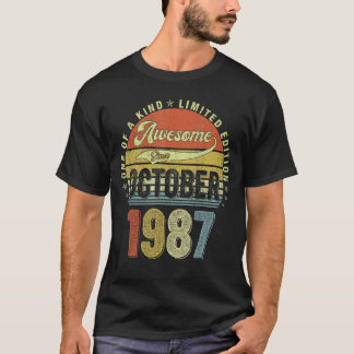 35-årig Fantastisk sedan oktober 1987 35e Birthd T Shirt
