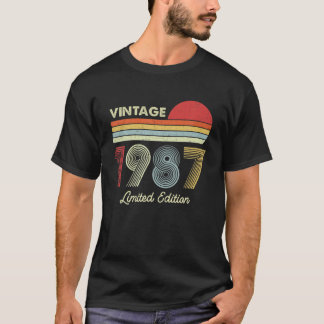 35 års 35e för gamla presenter Retro 1987 Begränsa T Shirt