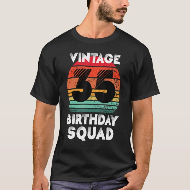 35 ÅRS 35e I Vintagen Födelsedagsfest T Shirt (Framsida)
