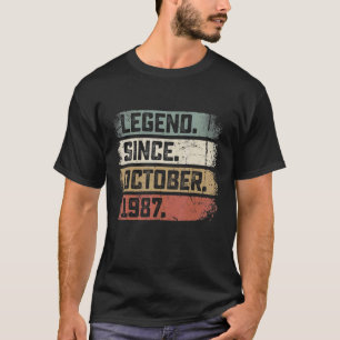 35 års ålder sedan oktober 1987 35ens födelse t shirt