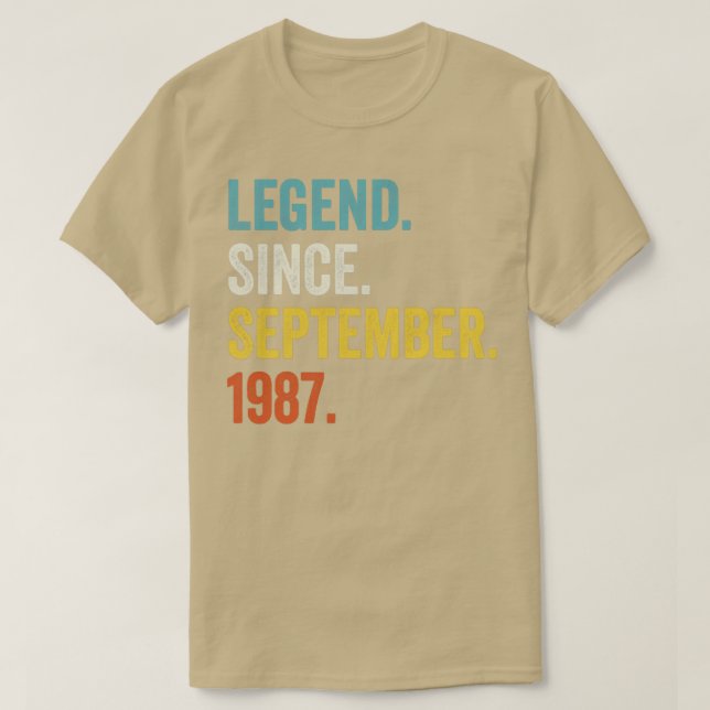 35 års ålder sedan september 1987 35e Birt T Shirt (Design framsida)