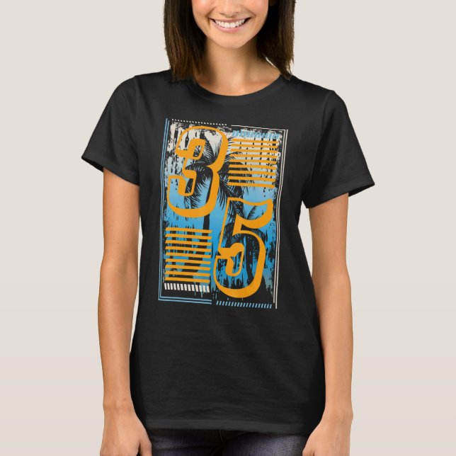 35 ÅRS Åldersdag 35e 1 T Shirt (Framsida)