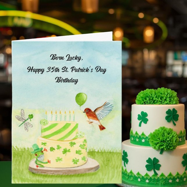 35-års Grattis St Patricks Day Födelsedag Kort (Skapare uppladdad)