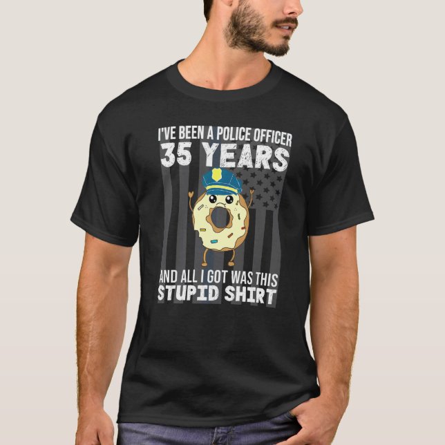 35 års polisfirma 35 år av Ser T Shirt (Framsida)