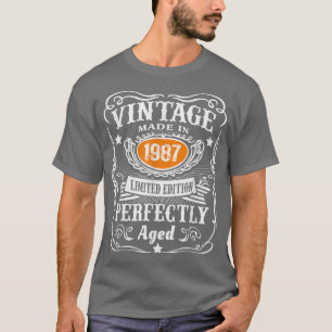 35 års Vintage för gamla gåvor 1987 Begränsad utgå T Shirt