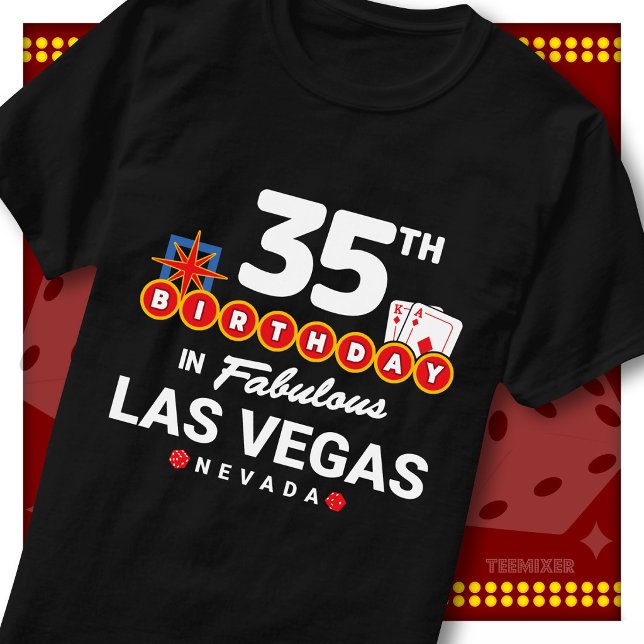 35-årsfirargrupp Välkomstskylt Las Vegas T Shirt (Skapare uppladdad)