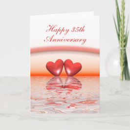 35-årsjubileum Coral Hearts Kort