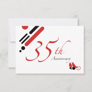 35-årsjubileum (med fåglar) inbjudningar
