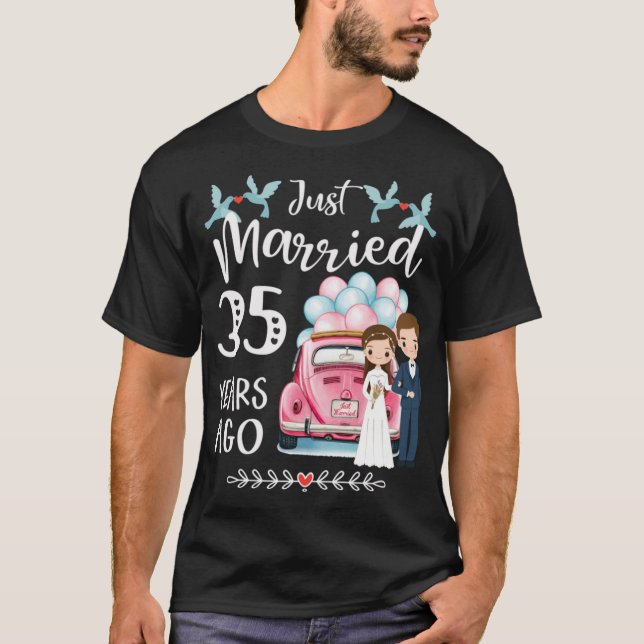 35-årsjubileum - Nygifta för 35 år sedan T Shirt (Framsida)