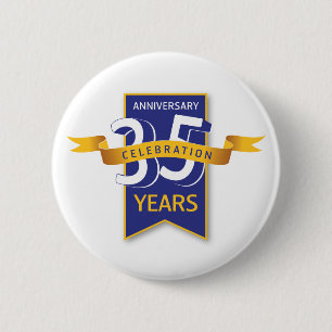 35-årsjubileumsdesign knapp