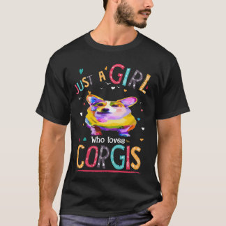 35 Bara en tjej som älskar Corgi T Shirt