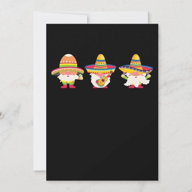 35.Cinco De Mayo Three Mexican Gnomes Graphic Gnom Spara Datumet (Framsida)