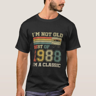 35 Dekorationer Bästa 1988 Födelsedag 35 År T Shirt
