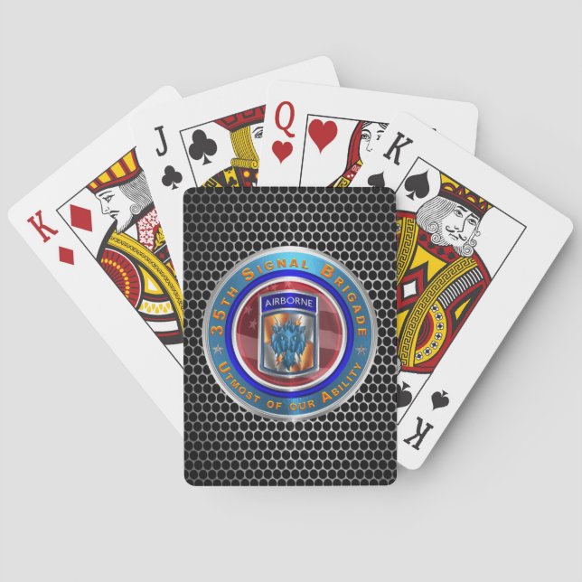 35:e signalbrigaden - luftburen  casinokort (Baksidan)