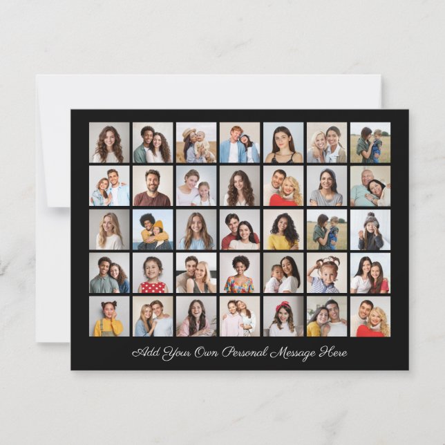 35 Fotokollage lägg till din egen Hälsning Julkort (Framsida)