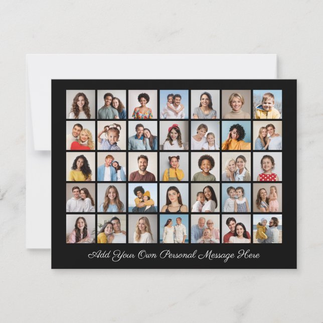 35 Fotokollage lägg till din egen Hälsning Julkort (Framsida)
