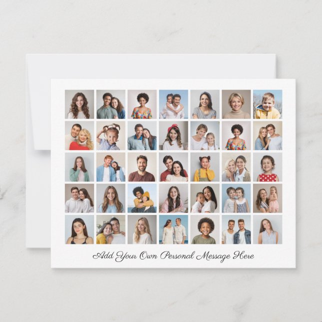 35 Fotokollage lägg till ditt eget Hälsning-platta (Framsida)