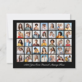 35 Fotokollage Lägg till ditt Hälsning-redigerbara Kort