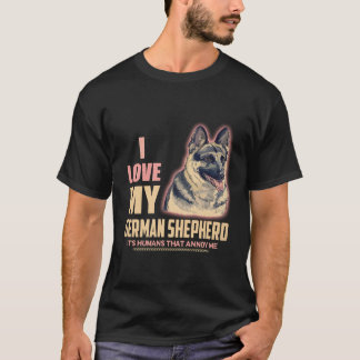 35 Jag älskar min tyska herde Det är människor som T Shirt