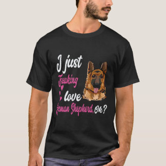 35 Jag älskar verkligen tysk shepherd okej tysk T Shirt