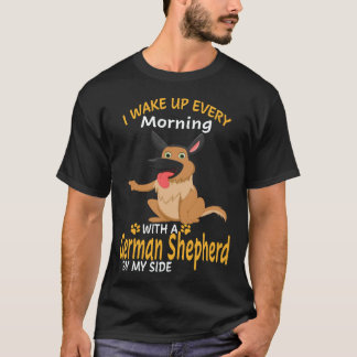 35 Jag vaknar varje morgon med en tysk schäferhund T Shirt