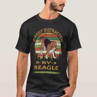 35 Lätt Distraherad Av Beagle T Shirt
