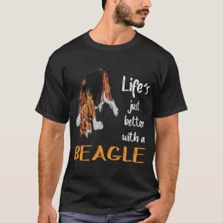 35 Livet är bara bättre med en Beagle T Shirt