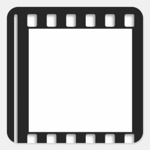 35 mm filmfilmmall för filmstjärnor Hollywood Fyrkantigt Klistermärke