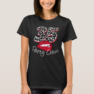 35 Party Crew Drinking Beer 35e Birthday Team Dri T Shirt