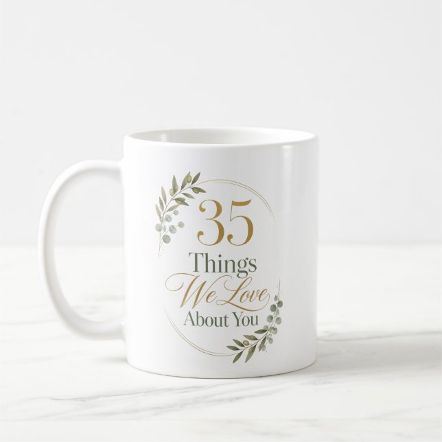 35 saker vi älskar med mamma kaffemugg (Vänster)
