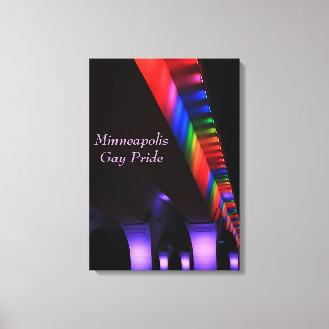 35 W Bridge Minneapolis - Gay pride Canvastryck (Framsida)