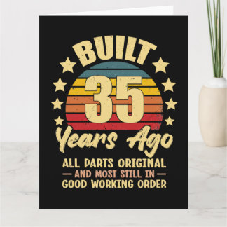 35 Years Ago All Parts Original 35th Birthday Kort