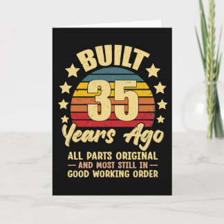 35 Years Ago All Parts Original 35th Birthday Kort
