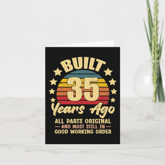 35 Years Ago All Parts Original 35th Birthday Kort (Framsida)
