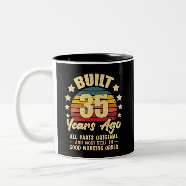 35 Years Ago All Parts Original 35th Birthday Två-Tonad Mugg (Vänster)