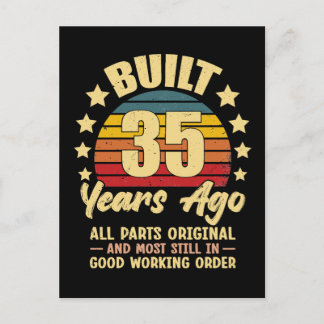 35 Years Ago All Parts Original 35th Birthday Vykort