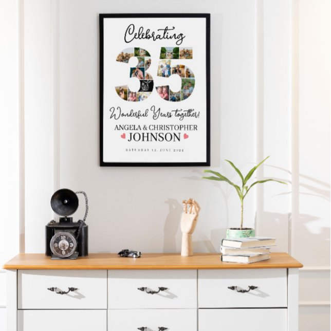 35e år efter giftermål-pärlårsjubileum Foto Poster (Skapare uppladdad)